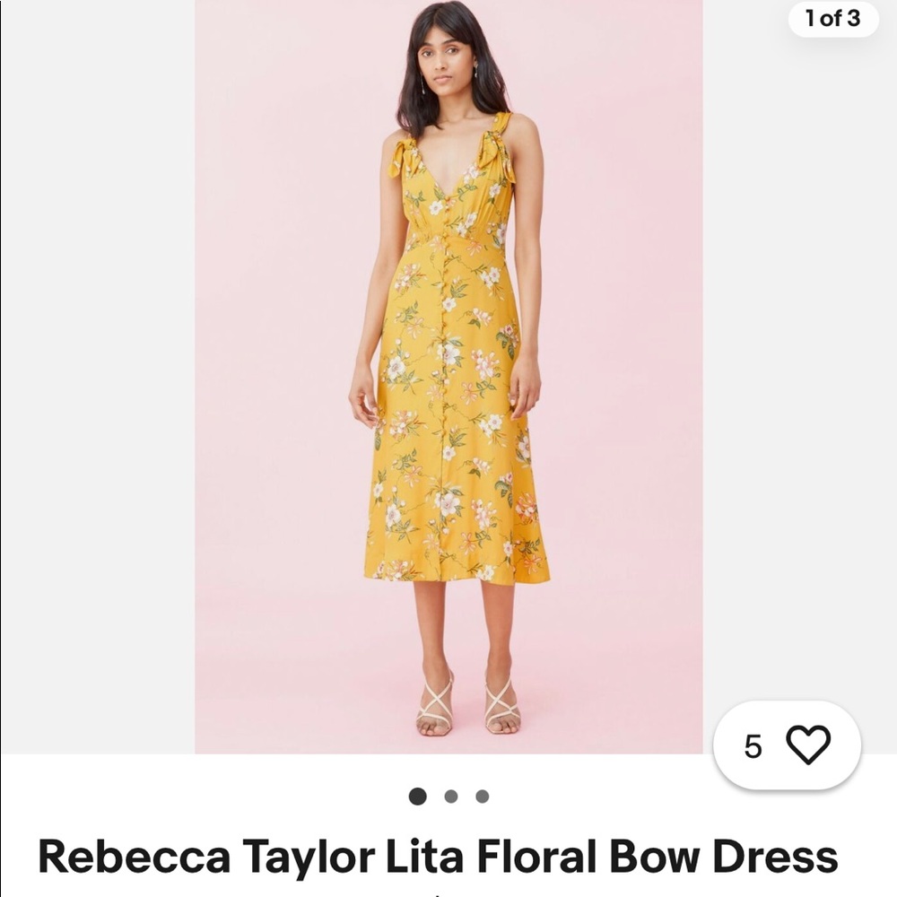Rebecca Taylor Lita Floral dress with bows